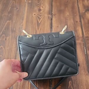 Tory Burch Black Quilted Crossbody Bag